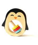 Shumee Wooden Penguin Baby Rattle Teething Toy - Animal Teether for 6 Months+ Boys and Girls - Buy Online on GoSupps.com