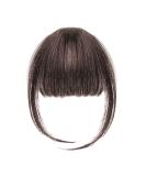 Clip in Fringe Clip in Bangs for Women Hair Extensions with Temples Hairpieces Fashion Wispy Bangs Fringe Air Bangs Clip for Daily Wear Y7LHJFP (dark brown) - Buy Online on GoSupps.com