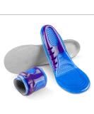 Unisex Orthotic Silicone Gel Insoles | Shock Absorbing Full Length Inserts for Boots & Sports Shoes | Massaging Comfort for Feet | Size S (UK 3-6) - Buy Online on GoSupps.com