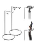 Linkidea 2-Piece Stainless Steel Safety Razor Holder & Shaving Brush Stand - Deluxe Travel Razor Knife Holder (12 cm Silver) - Buy Online on GoSupps.com