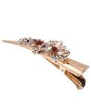 Lurrose Rhinestone Long Duck Bill Clip | Coffee Color Alligator Hairpin & Hairstyling Accessories for Women & Girls - Buy Online on GoSupps.com
