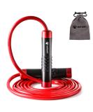 1LB Weight Jump Rope - Aluminum Handle & 9mm Thick Rope for Fitness Weight Loss CrossFit MMA & Boxing Training - A1 Red PVC Rope - Buy Online on GoSupps.com