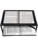 NOPEILVI- A4 Full Page Magnifier Reading Magnifying Glass On Rectangular Stand Hands 3x Magnification With 4 LED Lamp Lens For Reading For The Elderly Seniors And Partially Sighted Persons - Buy Online on GoSupps.com