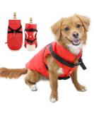 Eastlion Winter Dog Coat - Warm Waterproof Jacket for Small Dogs | Red Puppy Vest with D-Ring | Size SS - Buy Online on GoSupps.com