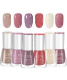 TBeautfave 6PCS Nail Polish Set Nude Nail Varnish Sets Quick Dry & Long Lasting Pastel Nail Polish Water Based Natural Nail Varnish Sets for Women DIY Nail Art - No Need Cure 03Pastel - Buy Online on GoSupps.com