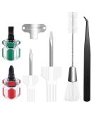 7 Piece Sewing Machine Cleaning Kit Include Tweezers Double Ended Fluff Brush Needle Board Screwdriver and 4 Short Screwdrivers  Sewing Machine Repair Tool - Buy Online on GoSupps.com