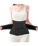 Postpartum Belly Band Wrap - Abdominal Binder for C-Section Recovery & Post Surgery Support | Medium Size Black - Buy Online on GoSupps.com