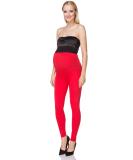 SOFTSAIL Maternity Leggings - Red Over Bump High Waisted Pregnancy Pants with Belly Support - Buy Online on GoSupps.com