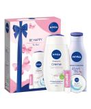 Nivea Be Happy Gift Set - Pampering Beauty Set with Shower Gel Body Lotion & Moisturizing Care Products | International Shipping - Buy Online on GoSupps.com