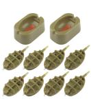 Chudian fishing inline feeder set carp fishing accessories made of plastic 8x fishing feeders 15/25/5g and 30/50/60g flat method feeder - Buy Online on GoSupps.com