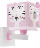 Dalber Children's Wall Lamp Jungle Animals & Clouds Design | Pink E27 Light for Kids' Room | 63119S - Buy Online on GoSupps.com