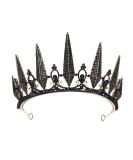 S SNUOY Black Rhinestone Tiara Baroque Crown for Women - Wedding Headpiece & Party Accessory - Buy Online on GoSupps.com