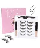 Buy Bellameri Magnetic Eyelashes Kit - 5 Pairs Reusable No Glue Includes Eyeliner & Tweezer | Shop Internationally - Buy Online on GoSupps.com