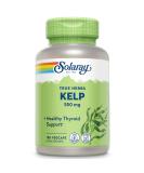 Solaray Kelp 550mg with Folic Acid | Thyroid Support & Energy Boost | Non-GMO | 180 VegCaps - Buy Online on GoSupps.com