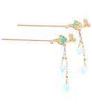 Lurrose 2-Piece Chinese Hairsticks - Bridal Brewed Hairpins & Japanese Flower Hair Chopsticks | Retro Hair Jewelry for Women & Girls | Perfect Gift in Light Green - Buy Online on GoSupps.com