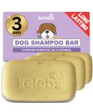 Kelebs Sensitive Skin Dog Shampoo 3PCS Set - Puppy, Itchy, Smelly Dogs - Natural Soap Bar with Lavender Oil & Oatmeal - Zero Plastic Waste - Vegan Formula - Buy Online on GoSupps.com