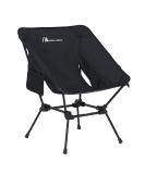 MOON LENCE Compact Camping Chair with Side Pockets - Portable & Lightweight Folding Chair for Hiking, Beach, and Fishing - Black - Buy Online on GoSupps.com