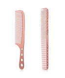 Metal Hair Comb 2 Pcs Space Aluminum Styling Comb Set Professional Flat Iron Fine Tooth Comb Stainless Steel Hair Cutting Comb Anti-static Hairdressing Comb Parting Combs for Women Men Barber Supplies Rose Gold - Buy Online on GoSupps.com