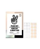 PEACE OUT Skincare Acne Day & Night Duo | 6-hour Fast Acting Sheer Hydrocolloid Pimple Patches and Overnight Acne Dots with Salicylic Acid | Stickers to Cover and Clear Breakouts | (20 dots) - Buy Online on GoSupps.com