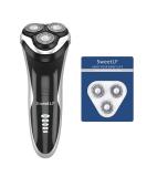 Electric Razor for Men - SweetLF Rechargeable Waterproof Electric Shaver with 3 Blades LED Display & Pop-Up Trimmer - Cordless Floating Head Black - Buy Online on GoSupps.com