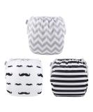 Alvababy Swimming Diapers 3-Pack | Adjustable Reusable Baby Swim Diapers (0-2 Years) for Toddlers & Infants - Buy Online on GoSupps.com
