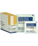 First Aid Only I228 Assorted Gauze Pads - 24 Each 2" x 2" & 24 Each 3" x 3" | Essential First Aid Supplies for Home & Travel - Buy Online on GoSupps.com