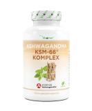 Ashwagandha KSM -66 complex with 180 capsules - high -dosed with 1060 mg per daily dose - premium raw material - laboratory test - of course - vegan - Buy Online on GoSupps.com