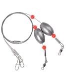 6pcs Fishing Egg Sinker Weight Rigs for Saltwater Fishing - Grouper Bottom Fishing Rigs 0.5oz - Buy Online on GoSupps.com