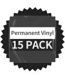 Black Permanent Vinyl - 15 Sheets | Glossy Adhesive | 12x11.8 Inches | for Home Decor & Car Decals | Waterproof & Durable - Buy Online on GoSupps.com