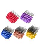 Professional Animal Stainless Steel Comb Set - 5 Color Guide for 10#/15#/30# Blades | Compatible with Andis Oster A5 Wahl KM | Adjustable Cutting Length 3mm-16mm - Buy Online on GoSupps.com