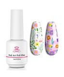 Makartt nail film nail art foil glue gel for foil sticker nail transfer tips manicure 15 ml 1 bottle of nail hardening lamp required soac off 15ml - Buy Online on GoSupps.com