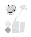 Baby Pacifier with Clip - Infant Bling Schnuller-Clip-Set for Newborn | DIY Wall Decoration & Milk Powder Feeding Supplies (Silver M) - Buy Online on GoSupps.com