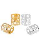 200 pcs Dreadlocks Beads Hair Braid Rings Clips Dread Locks Hair Braiding Metal Cuffs Decoration/Accessories Jewelry, Silver and Gold Gold&Silver - Buy Online on GoSupps.com