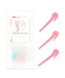 Pony Pick by Lolly: Elastic Hair Band Cutter for Pain-Free Removal - 3 Pack of Pink Picks & 50 Colored Hair Elastics - Buy Online on GoSupps.com