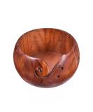 Wooden Yarn Bowl for Knitting and Crocheting - Yarn Storage Organizer with Holes - Mother's Gift Idea - 5.9 x 3.1 Inch - Buy Online on GoSupps.com