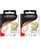 Jenzi Maden Hook Set - 20 Pieces (Sizes 10 12 14 16) with Mono Schnur 60cm - Free Petri Heil Sticker - International Shipping Available - Buy Online on GoSupps.com
