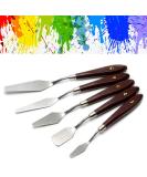 Artist Painting Knives Set - 5 Piece Stainless Steel Palette Knife Set for Oil, Acrylic & Canvas Painting - Buy Online on GoSupps.com