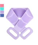 2020 Updated Silicone Back Scrubber for Shower - Easy to Clean Body Brush Exfoliator - Hygienic - Lilac Purple - Buy Online on GoSupps.com