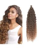 22 Inch Deep Twist Crochet Hair - 3 Pack Ocean Wave Curly Bohemian Braids | Synthetic Hair Extensions for Women & Girls - T27# - Buy Online on GoSupps.com