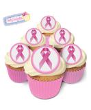 24 Fabulous Edible Wafer Cake Toppers: Breast Cancer Ribbons - Buy Online on GoSupps.com