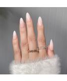 SINHOT Long Almond Nude Press on Acrylic Gradient False Nails - 24pcs | Stiletto Full Cover Glossy Design (FN0010001) - Buy Online on GoSupps.com