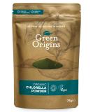 Green Origins Organic Chlorella Powder 75g - Broken Cell Wall | Pure & Potent - Buy Online on GoSupps.com