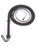 Indiana Jones Style Bull Whip 8 Foot 8 Plaits Real Leather Equestrian Bullwhip Black - Buy Online on GoSupps.com