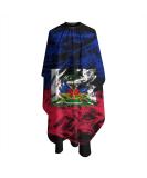 VERTEX&KAIBIN Haitian Flag Barber Cape - Big Salon Shawl with Elastic Neck for Barbering | International Shipping Available - Buy Online on GoSupps.com