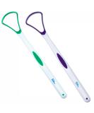 Soft Silicone Tongue Scraper Set - Gentle Cleaning (Purple & Green) - Buy Online on GoSupps.com