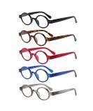 Cojwis 5 Pack Retro Round Reading Glasses for Men & Women | Lightweight 2.5X Readers - 5 Colors Available - Buy Online on GoSupps.com