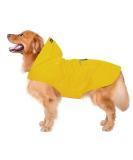 Cellar Dog Rain Coat with Hood & Reflective Strip | 100% Waterproof Ultra-Light Jacket for Medium to Large Dogs - Yellow 5XL - Buy Online on GoSupps.com