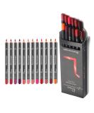 12 Colors Matte Lip Liner Pencil - Waterproof & Long Lasting Velvet Lipstick Pen - Buy Online on GoSupps.com