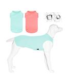 Kickred 2 Pack Dog Shirts - Fast Drying Sleeveless Vests for All Dogs | Breathable Light Blue & Candy Pink Pet Tank Tops - Buy Online on GoSupps.com