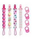Suofuoleef Baby Pacifier Band Set - 4 Pack Pink Pacifier Clips & Adapters for Newborns | Perfect Baptism Gift - Buy Online on GoSupps.com